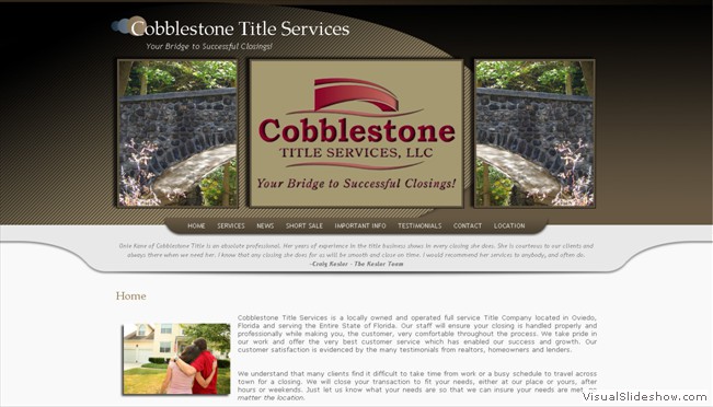 Cobblestone Title Services, Inc - Custom Business-Based Website Example